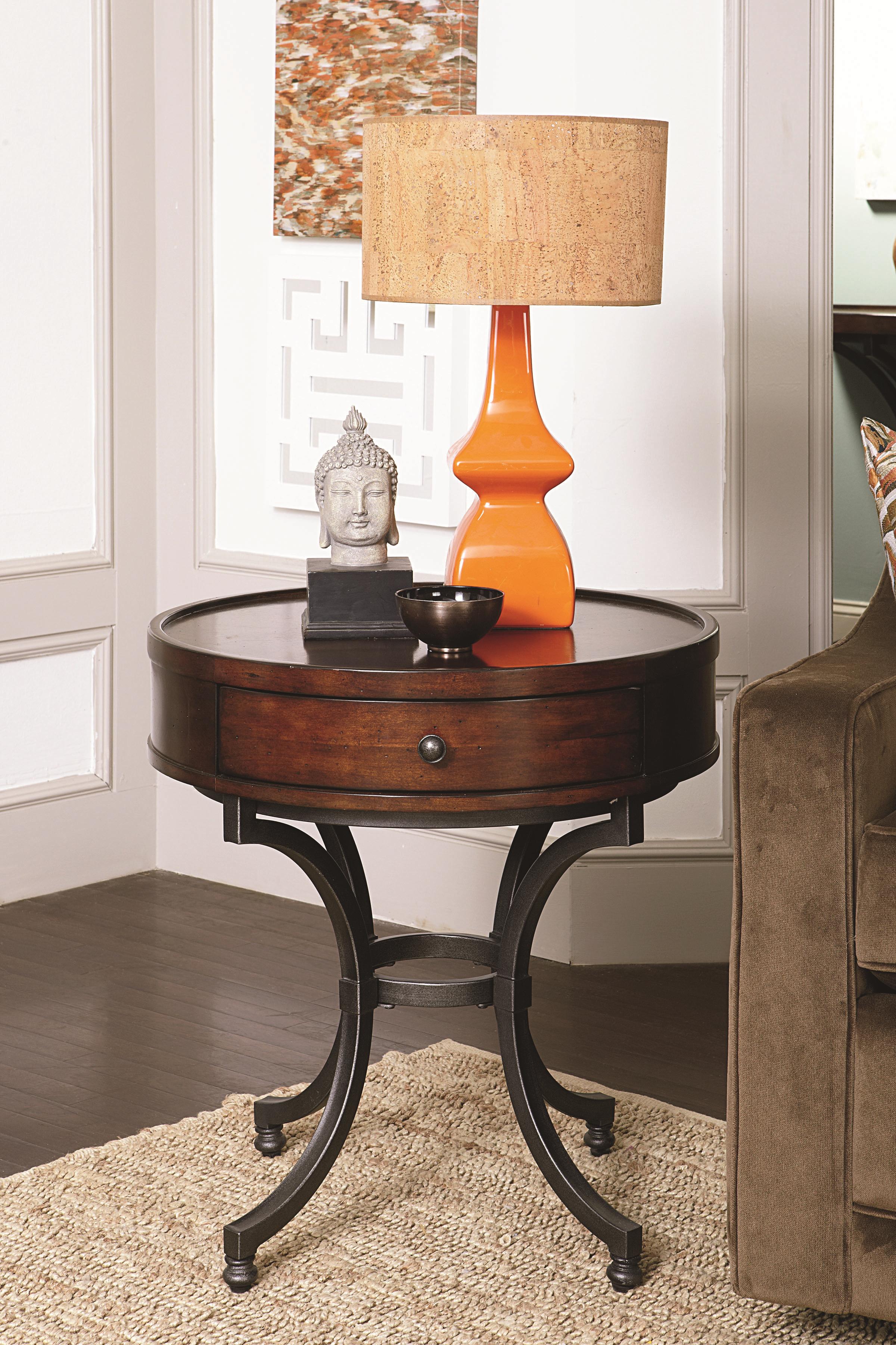Small round chairside table outlet
